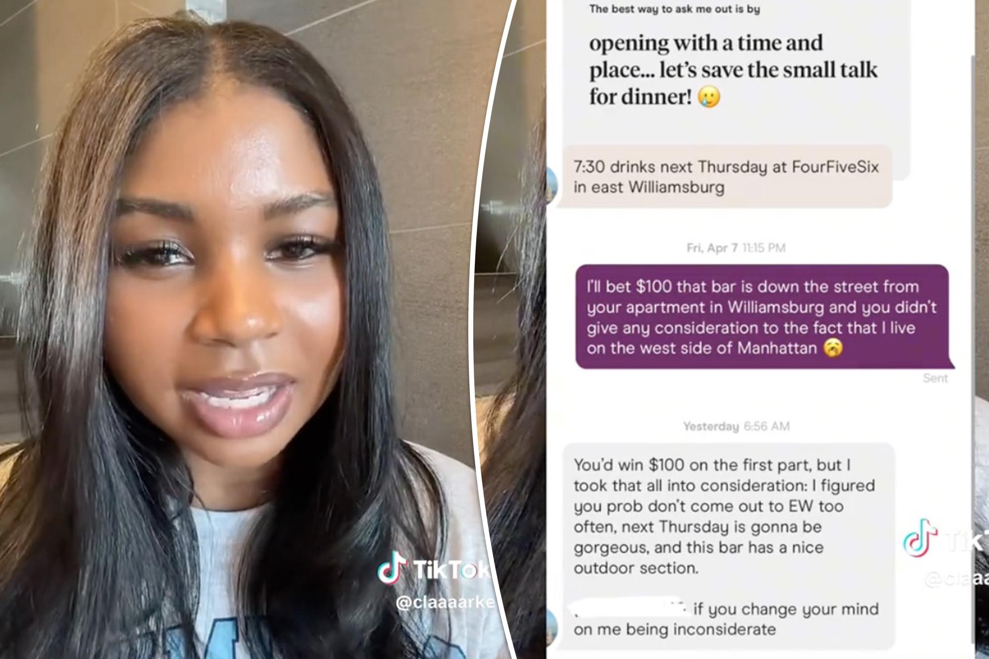 NYC woman blasted for calling out Hinge date's attempt to have sex.