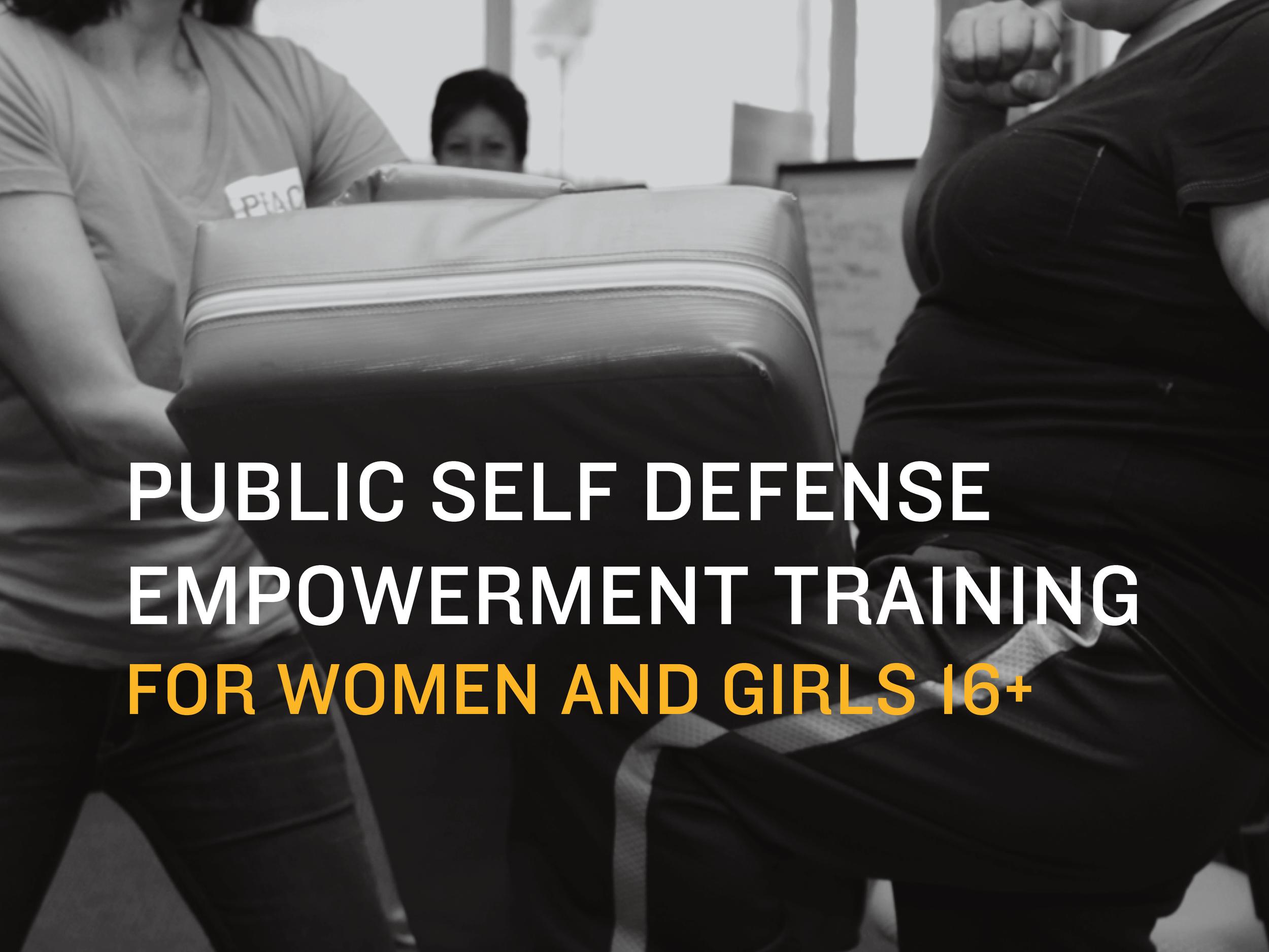 Public Self Defense Empowerment Training for Women and Girls 16+ ...
