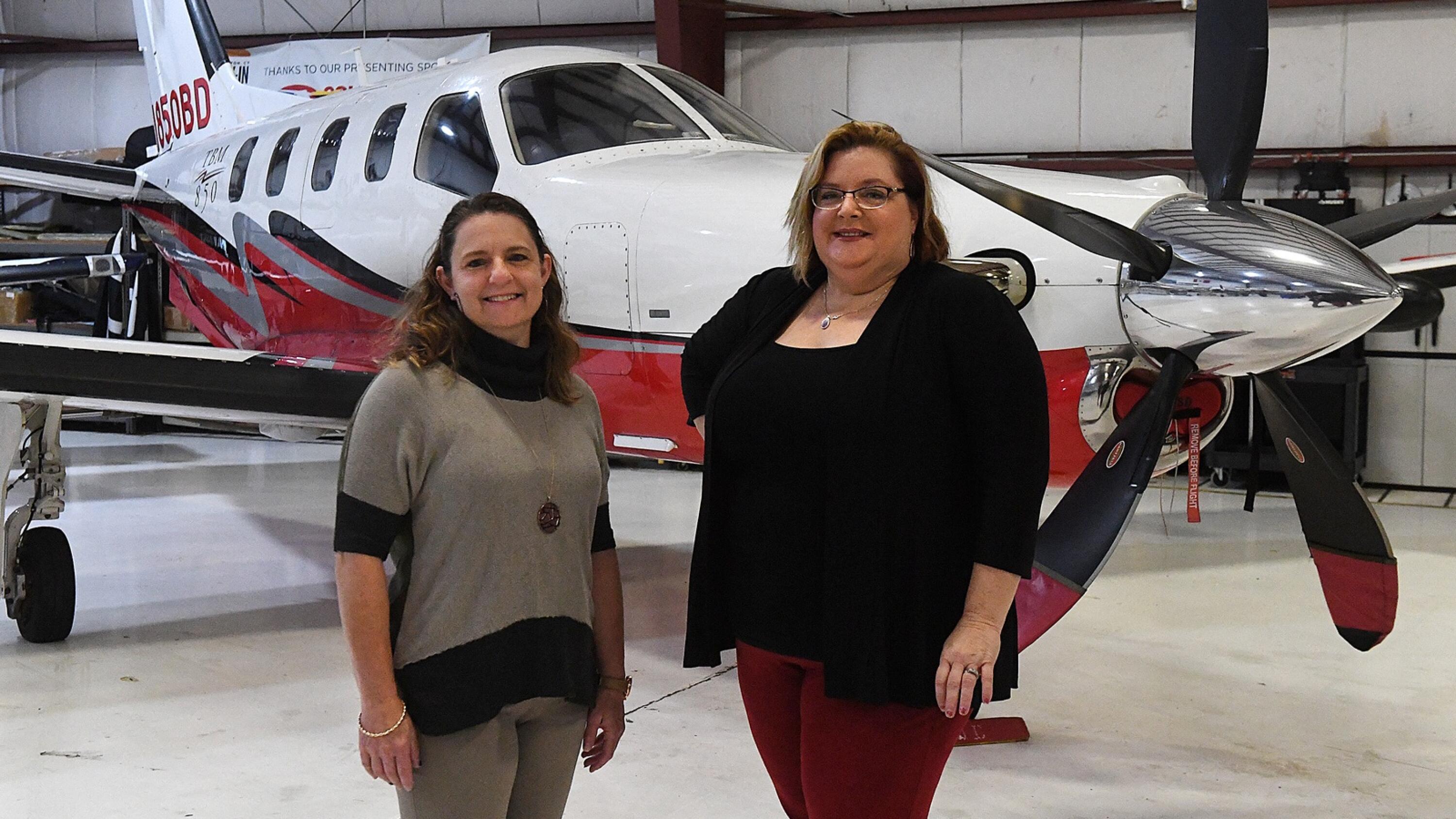 She's flying high as chief executive of Columbia Air Sales and Service