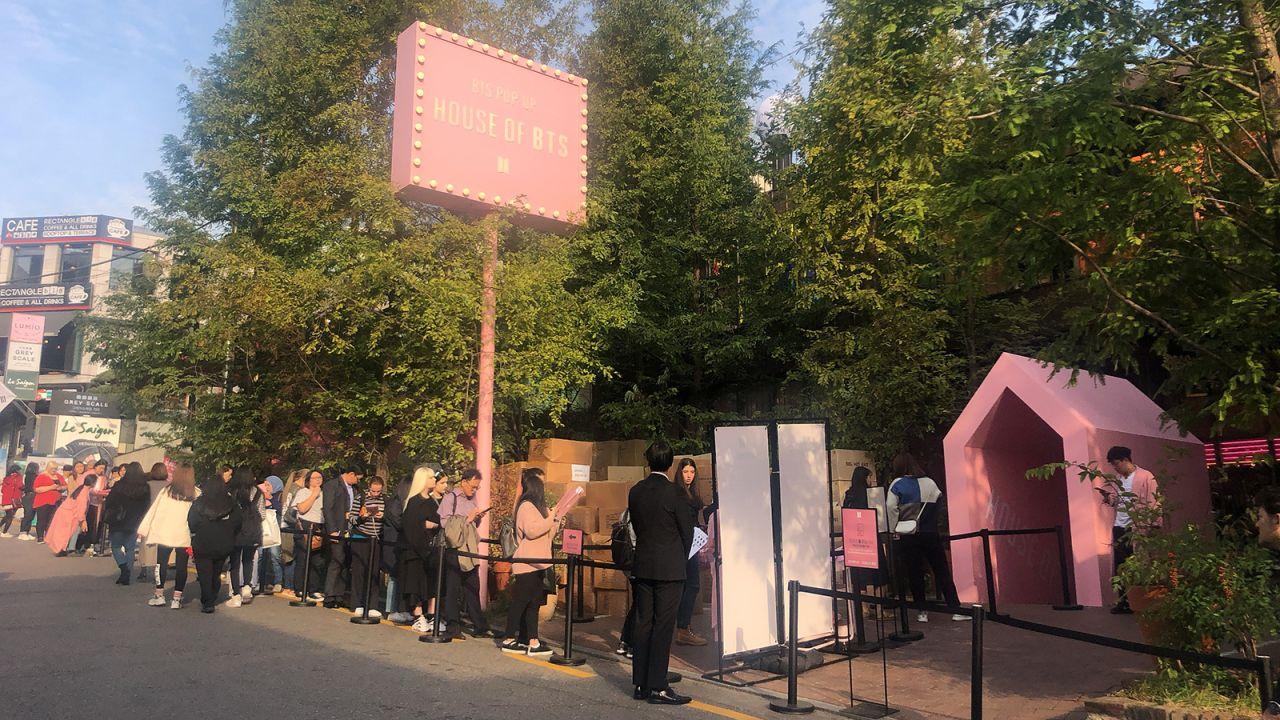 Some fans waited hours to be among the first to enter the pop-up.