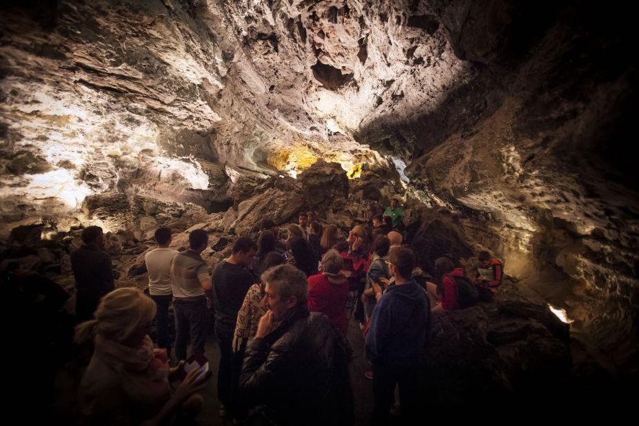 <strong>Cueva de los Verdes, Lanzarote, Canary Islands</strong>: This stunning cave in Lanzarote was created 3000 years ago by lava flows and remains a spectacular sight.